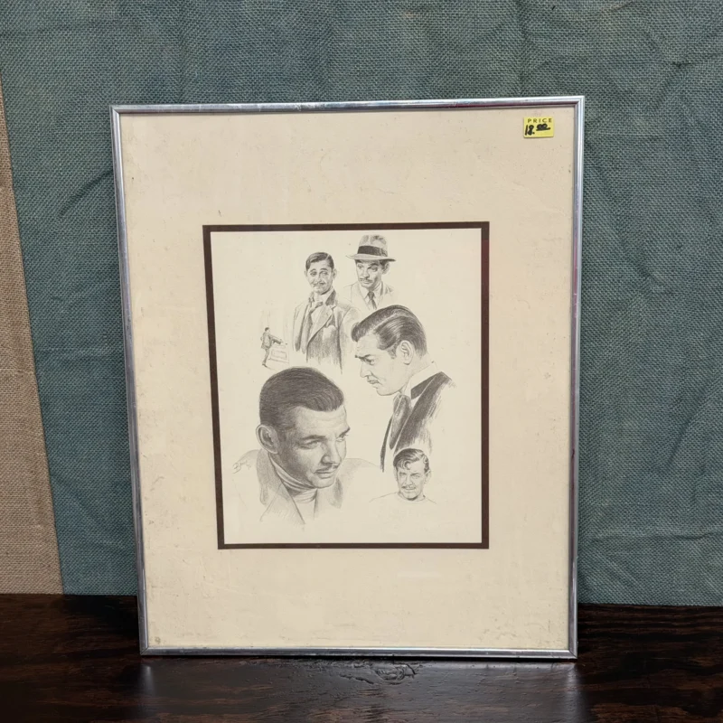 Many Faces of Clark Gable Pencil Drawing - Ph
