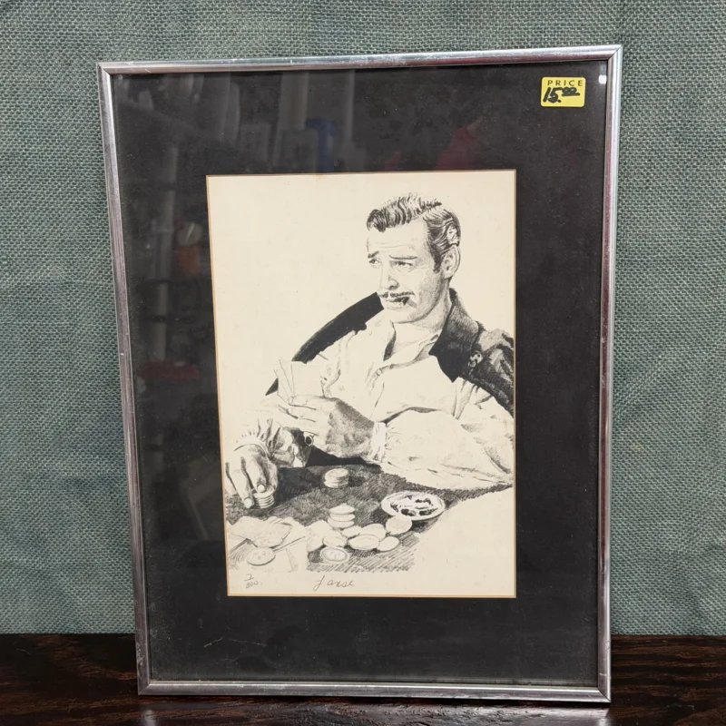 Matted Clark Gable Framed Picture - Ph