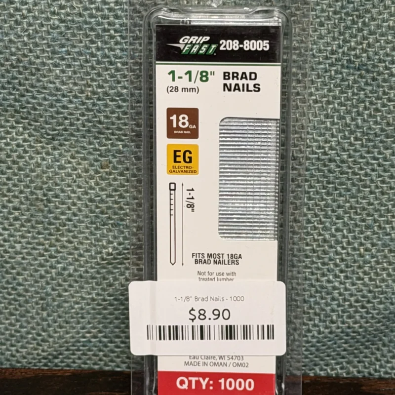 1-1/8" Brad Nails - 1000