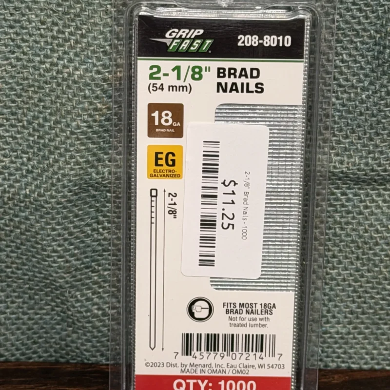 2-1/8" Brad Nails - 1000