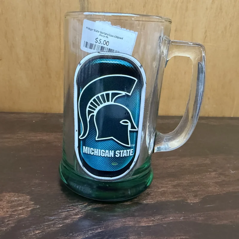 Michigan State Spartans Glass (Chipped Print)- Ph
