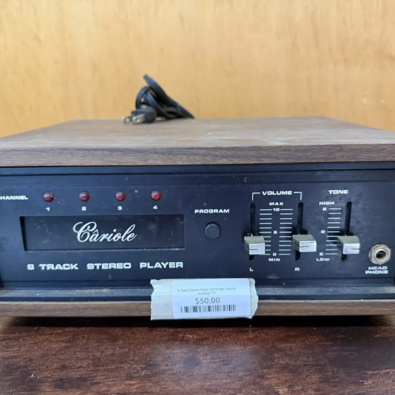 8 Track Console Player (some wear, tested working) - Ph