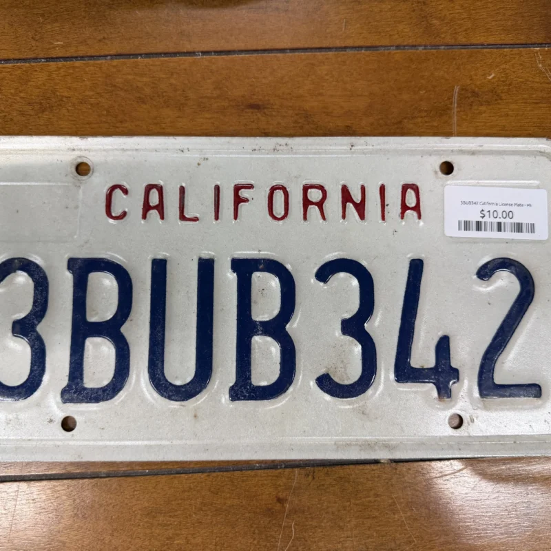 3BUB342 California License Plate (for decoration only) - Ph