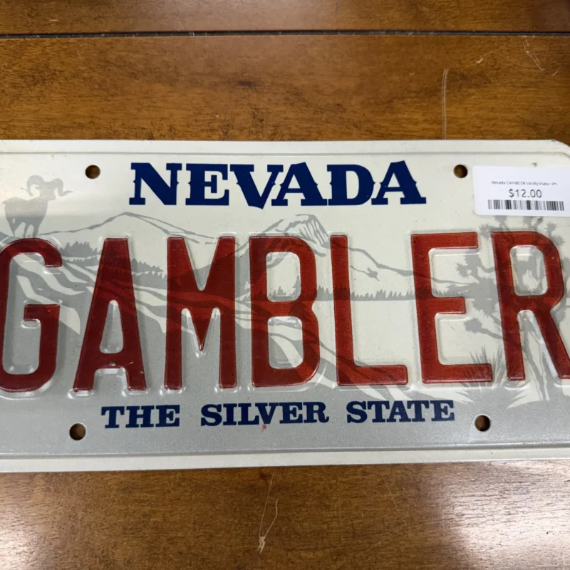 Nevada GAMBLER Vanity Plate (for decoration only) - Ph